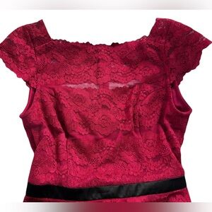 Hailey Logan by Adrianna Papell Fuscia Lace Dress - size 11/12 Jr